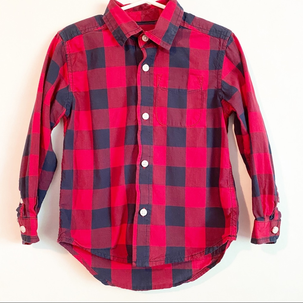 Children’s Place Red Plaid Button Up